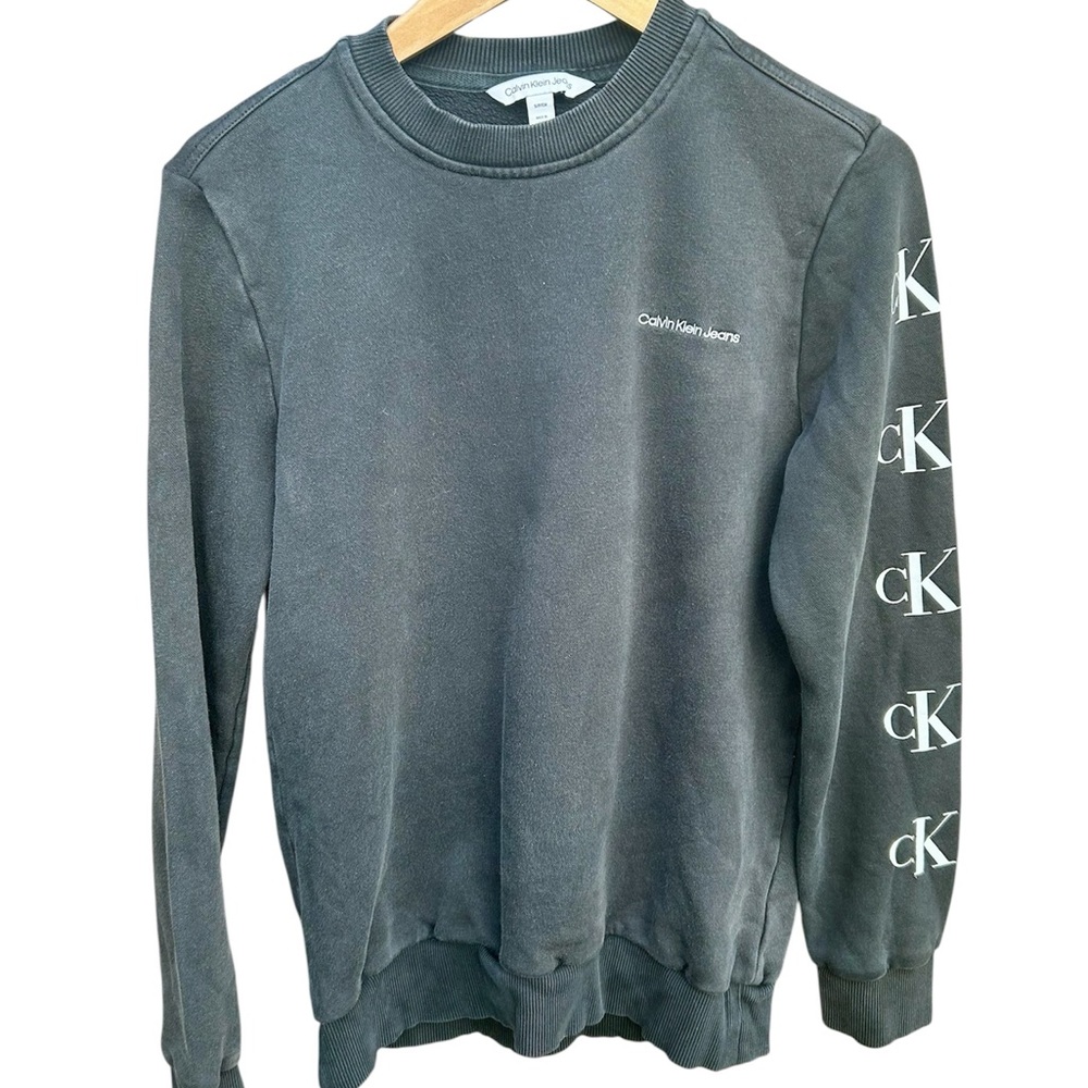 Calvin Klein Sweatshirt Men's Charcoal Crewneck  Sz Small
